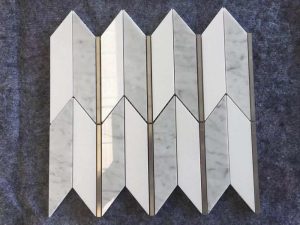 Carrara white & metal