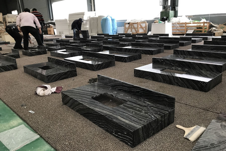 Zebra Black Marble Vanity-top